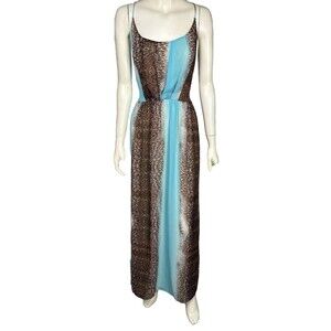Anthropologie Fynn & Rose Maxi Dress Long Spaghetti Strap Sundress 12 Beach Boho